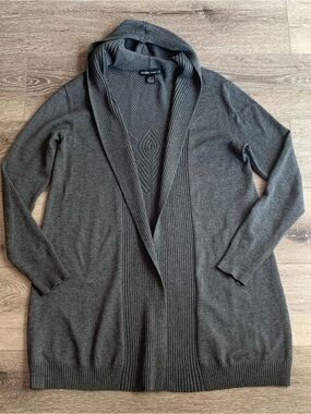 Hayden Park Womens Gray Cardigan Sweater Size Small